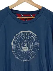 Vorschaubild 3 von Langarmshirt Herren XL Blau Logo Print Baumwolle