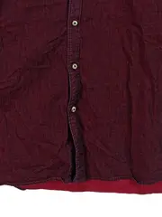 Vorschaubild 3 von Herren Freizeithemd Langarm Uni Rot Baumwolle Gr. L