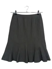 Vorschaubild 2 von Damen A-Linienrock Gr. 34/XS Grau Business Midirock Elegant