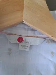 Vorschaubild 6 von Damen Hemdbluse Leinen Weiß Gr. 36/S Florales Muster