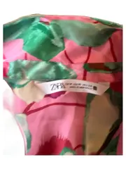 Vorschaubild 5 von Damen Sommerkleid Gr. M Rosa Floral Rüschen Träger Minikleid Viskose