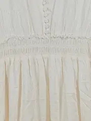 Vorschaubild 3 von Sommerkleid Damen XF Beige Rüschen Midikleid 3/4 Arm