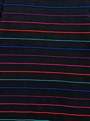 Vorschaubild 4 von Damen Freizeitkleid Gr. 38/M UK 10 Schwarz Mehrfarbig Gestreift