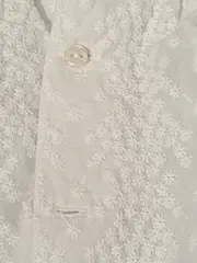 Vorschaubild 4 von Blumenmuster Sommerkleid Rüschen Stickerei Weiß 80