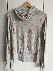 Vorschaubild 2 von Damen Kapuzenpullover Hoodie Gr. S Blumenmuster Mehrfarbig Casual