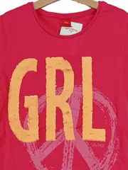 Vorschaubild 2 von Mädchen T-Shirt Gr. 152 Pink Pailletten Schriftzug Baumwolle