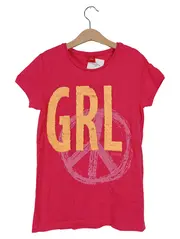 Vorschaubild 1 von Mädchen T-Shirt Gr. 152 Pink Pailletten Schriftzug Baumwolle