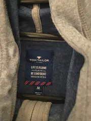 Vorschaubild 5 von Herren Kapuzenpullover Gr. 38/M Grau Reißverschluss Casual
