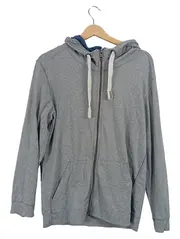 Vorschaubild 1 von Herren Kapuzenpullover Gr. 38/M Grau Reißverschluss Casual