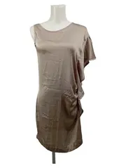 Vorschaubild 1 von Cocktailkleid Damen 42/XL Beige Elegant Raffungen Cut-Out