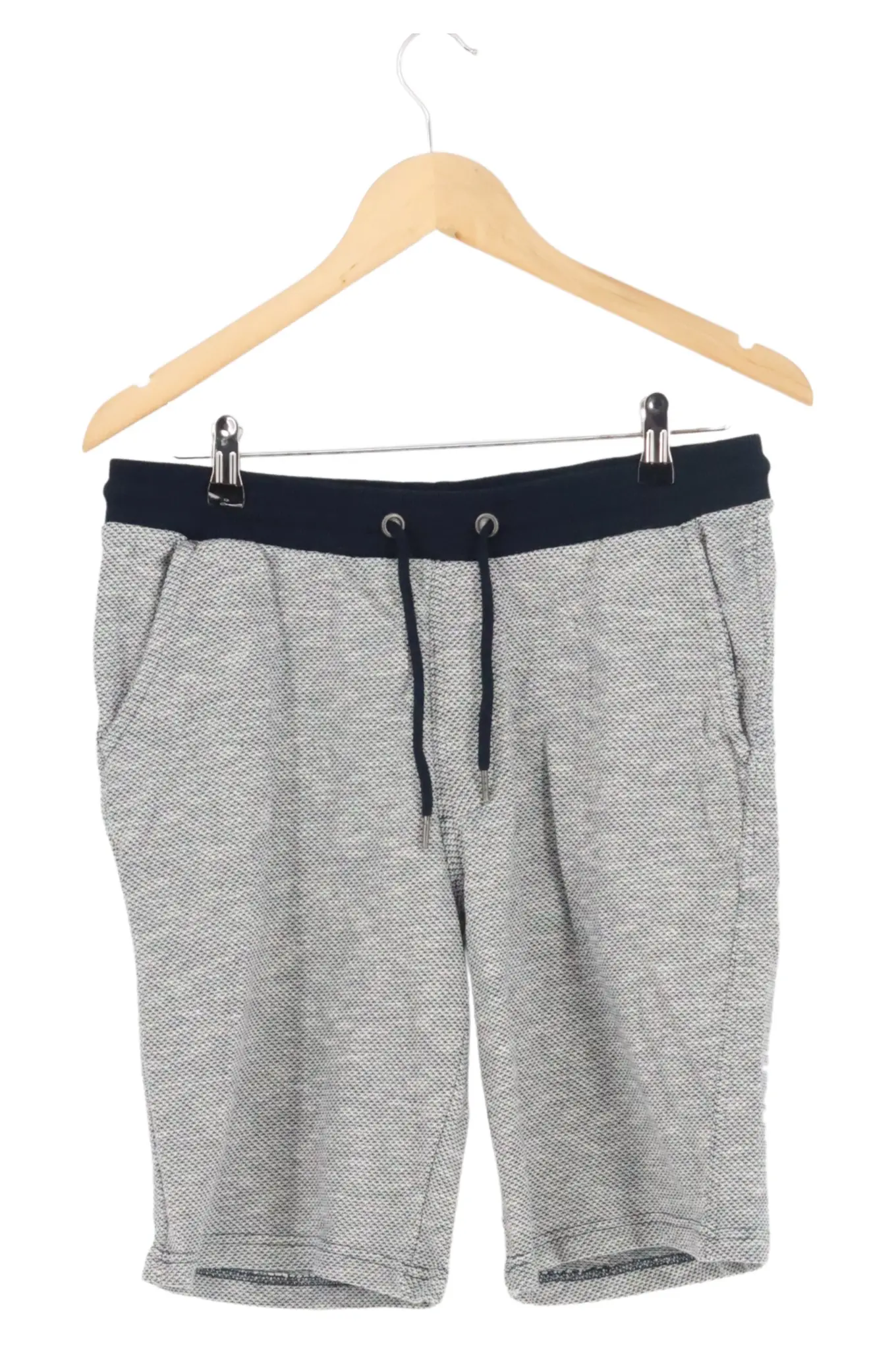 LIVERGY Herren Shorts Grau Meliert Gr. 48 (M) Casual Sportlich Baumwolle