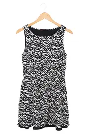 Vorschaubild 1 von Businesskleid Damen 38;M Elegant Schwarz Weiß Viskose