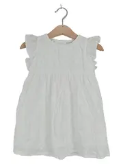 Vorschaubild 1 von Sommerkleid Gr. 80 Blumenmuster Rüschen Weiß Mädchen Freizeit