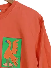 Vorschaubild 3 von Herren T-Shirt Gr. S Orange Vogel Print Baumwolle Casual