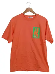 Vorschaubild 1 von Herren T-Shirt Gr. S Orange Vogel Print Baumwolle Casual