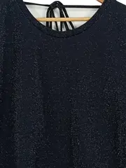 Vorschaubild 2 von Langarmshirt Damen Gr. 42/XL Schwarz Modern Glitzer