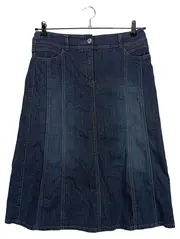 Vorschaubild 1 von Damen Jeansrock Gr. 38 Blau Casual Midirock Baumwolle