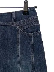 Vorschaubild 3 von Damen Jeansrock Gr. 38 Blau Casual Midirock Baumwolle