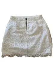 Vorschaubild 2 von Damen A-Linienrock Spitze Weiß Gr. 32 XXS