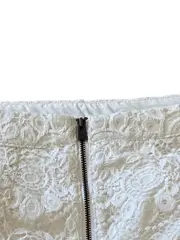 Vorschaubild 7 von Damen A-Linienrock Spitze Weiß Gr. 32 XXS