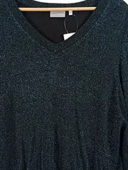 Vorschaubild 2 von CANDA Damen Glitzer Pullover Petrol Gr. 38/M Glamourös