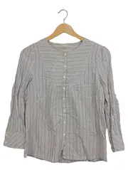 Vorschaubild 1 von Bluse Mädchen Gr. 156/158 gestreift lila Baumwolle Langarm
