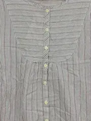 Vorschaubild 2 von Bluse Mädchen Gr. 156/158 gestreift lila Baumwolle Langarm