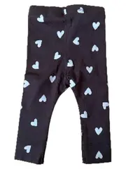 Vorschaubild 2 von Baby Leggings Mädchen Herz Muster Braun Gr. 56 Bio-Baumwolle