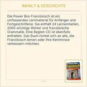 Vorschaubild 3 von Power Box Französisch Lernbuch A-Z Grammatik 2000 Wörter CD Hardcover