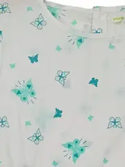 Vorschaubild 3 von Mädchen Bluse Gr. 138/140 Weiß Schmetterlinge Rüschen