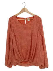 Vorschaubild 1 von Damen Freizeitkleid Gr. 42 Orange Grafisch Muster Casual