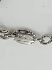 Vorschaubild 2 von Damen Armband Leder Metall Gestreift Mehrfarbig 18cm