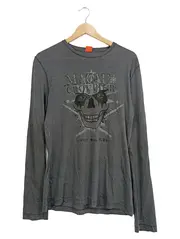 Vorschaubild 1 von Herren Langarmshirt Totenkopf-Print Grau Gr. 36/XXS Casual
