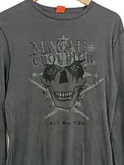 Vorschaubild 2 von Herren Langarmshirt Totenkopf-Print Grau Gr. 36/XXS Casual