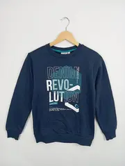 Vorschaubild 2 von stop+go Kinder Pullover Gr. 152 Blau Casual Langarm Baumwolle Grafik