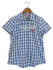 Vorschaubild 1 von Damen Hemdbluse Karo Maritim Mehrfarbig XL Kurzarm Freizeit