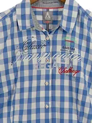 Vorschaubild 3 von Damen Hemdbluse Karo Maritim Mehrfarbig XL Kurzarm Freizeit