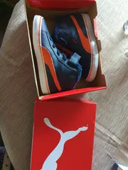 Vorschaubild 6 von Kinder Sneaker High Top gefüttert Gr. 32 Blau Orange Klettverschluss