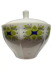 Vorschaubild 1 von Thomas Zuckerdose mit Deckel Porzellan Weiß Retro Blumenmuster