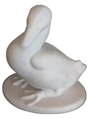 Vorschaubild 1 von Ente Dekofigur Porzellan Klassisch Weiß Höhe 8cm Breite 7,5cm