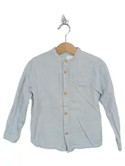 Vorschaubild 1 von Kinder Freizeithemd Blau Gr. 110 Langarm Baumwolle Casual