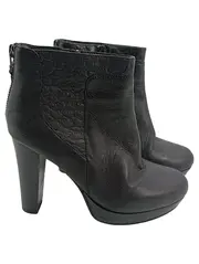 Vorschaubild 1 von Damen Stiefelette Leder Schwarz Gr. 36 Elegant Klassisch High Heel