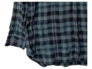 Vorschaubild 3 von Hemdbluse Damen Gr. 38 M Blau Kariert Casual Langarm Baumwolle