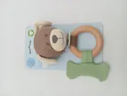 Vorschaubild 2 von Greifling Hund Knochen Holz Baumwolle Mehrfarbig Baby Spielzeug