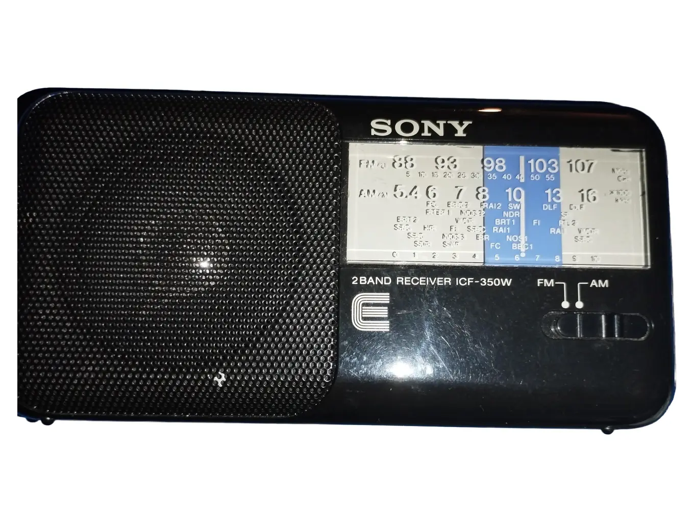 SONY ICF-350W 2-Band Radio FM/AM Tragbar Vintage Sammler Antenne