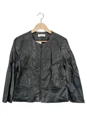 Vorschaubild 1 von Lederjacke Damen Gr. 38/M Schwarz Elegant Vintage Nieten