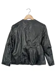 Vorschaubild 2 von Lederjacke Damen Gr. 38/M Schwarz Elegant Vintage Nieten