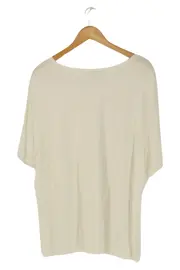 Vorschaubild 2 von Damen T-Shirt Gr. 52/6XL Weiß Viskose Elegant Casual