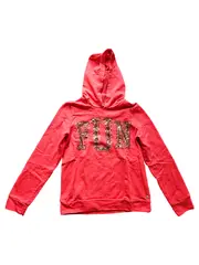 Vorschaubild 1 von Mädchen Kapuzenpullover Rot Gr. 140 Pailletten Casual