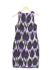 Vorschaubild 2 von Damen Freizeitkleid Gr. 34/XS Mehrfarbig Abstrakt Seide Elegant